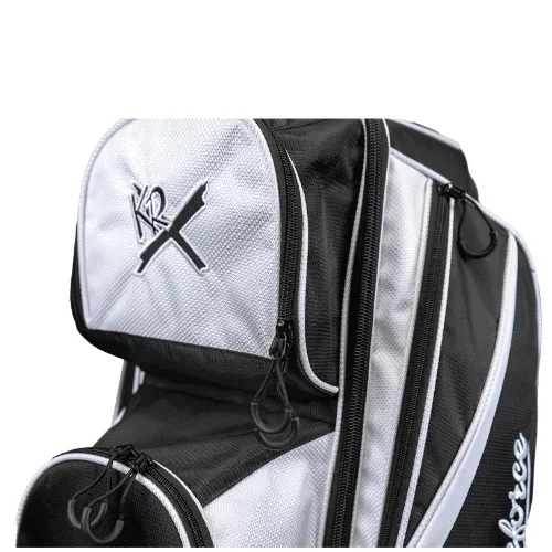 KR Strikeforce Drive Black/White Triple Roller Double Wheel Bowling Bag