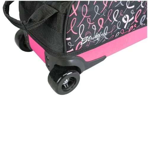 KR Strikeforce Fast Slim Pink Ribbons Triple Tote Bowling Bag