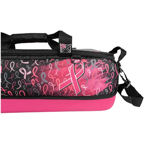 KR Strikeforce Fast Slim Pink Ribbons Triple Tote Bowling Bag