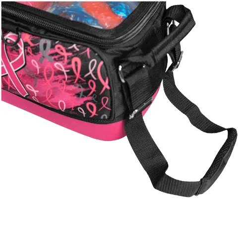 KR Strikeforce Fast Slim Pink Ribbons Triple Tote Bowling Bag