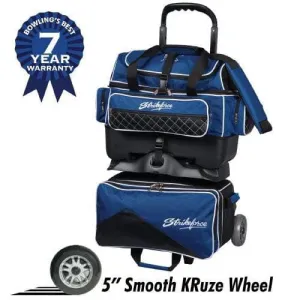 KR Strikeforce Royal Flush 4 Ball Roller Royal Black Bowling Bag
