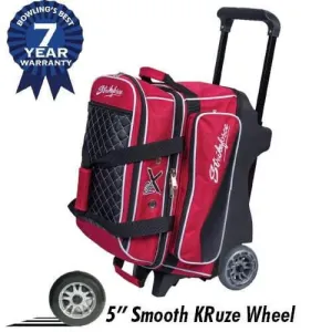 KR Strikeforce Royal Flush Double Ball Roller Red Bowling Bag