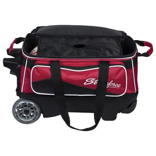 KR Strikeforce Royal Flush Double Ball Roller Red Bowling Bag