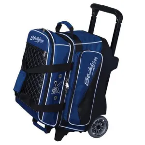 KR Strikeforce Royal Flush Double Ball Roller Royal/Black Bowling Bag