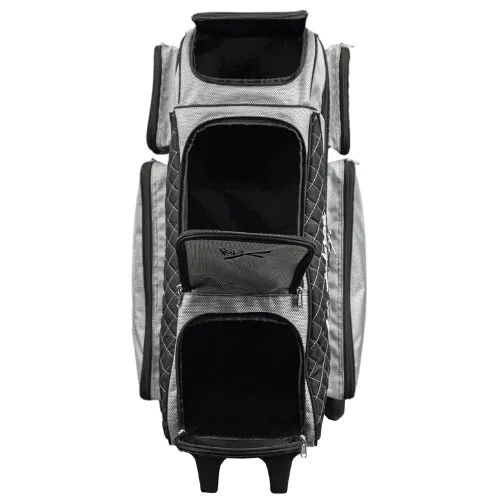 KR Strikeforce Royal Flush Silver/Black 4x4 Bowling Ball Roller Bag