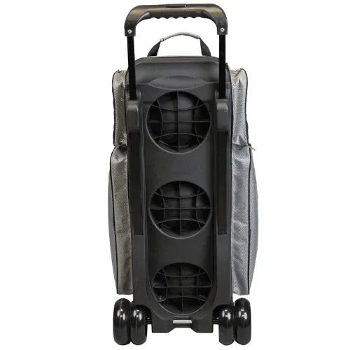 KR Strikeforce Royal Flush Silver/Black 4x4 Bowling Ball Roller Bag