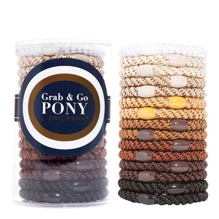 L Erickson Grab & Go Pony Tube 15 Pack