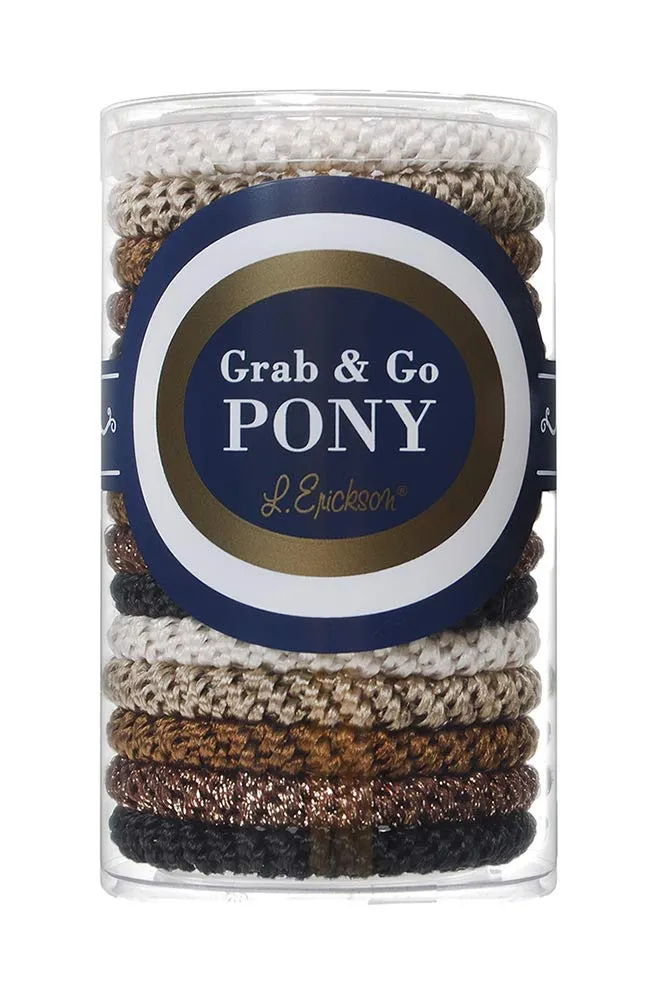 L Erickson Grab & Go Pony Tube 15 Pack