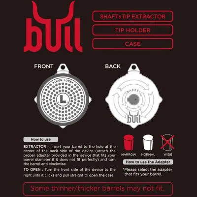 L-Style Bull Darts Shaft / Tip Extractor Tool & Holder
