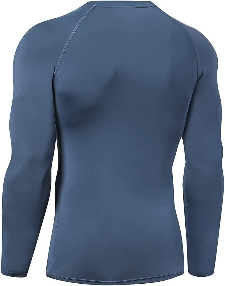 LAFROI Men's Long Sleeve UPF 50  Baselayer Performance Compression Shirt Rash Guard-CLY08C