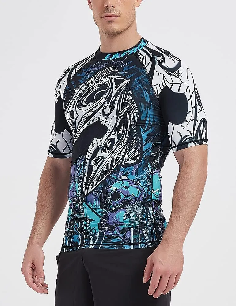 LAFROI Men's Long Sleeve UPF 50  Baselayer Performance Compression Shirt Rash Guard-CLY08D