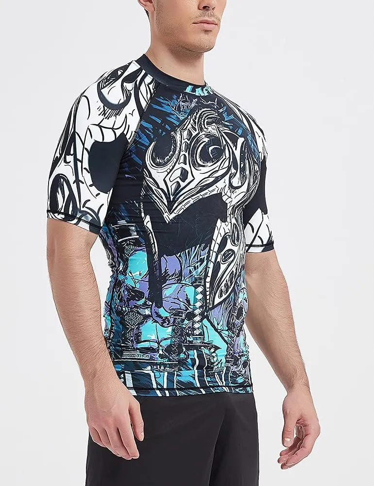 LAFROI Men's Long Sleeve UPF 50  Baselayer Performance Compression Shirt Rash Guard-CLY08D