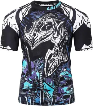 LAFROI Men's Long Sleeve UPF 50  Baselayer Performance Compression Shirt Rash Guard-CLY08D