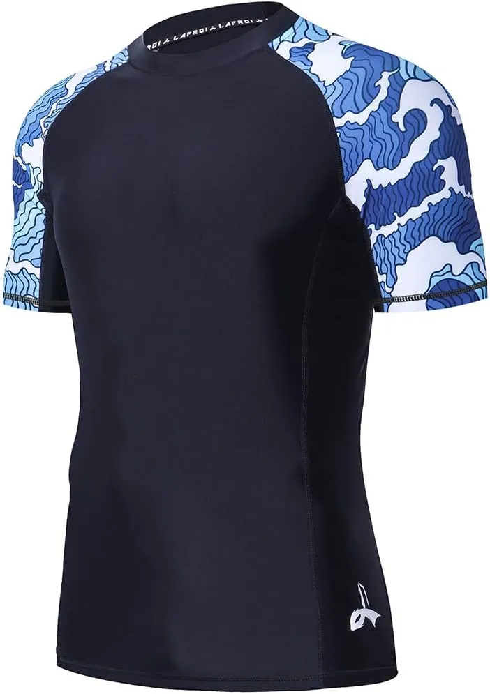 LAFROI Men's Long Sleeve UPF 50  Baselayer Skins Performance Fit Compression Rash Guard-CLY02D