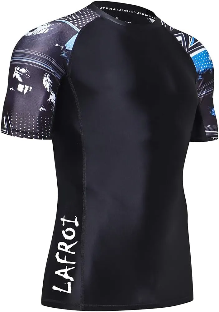 LAFROI Men's Long Sleeve UPF 50  Baselayer Skins Performance Fit Compression Rash Guard-CLY02D