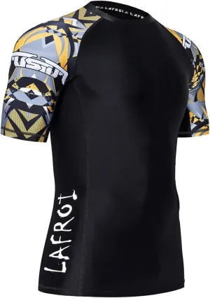 LAFROI Men's Long Sleeve UPF 50  Baselayer Skins Performance Fit Compression Rash Guard-CLY02D