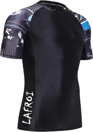 LAFROI Men's Long Sleeve UPF 50  Baselayer Skins Performance Fit Compression Rash Guard-CLY02D