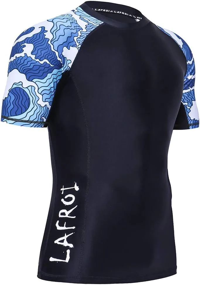 LAFROI Men's Long Sleeve UPF 50  Baselayer Skins Performance Fit Compression Rash Guard-CLY02D