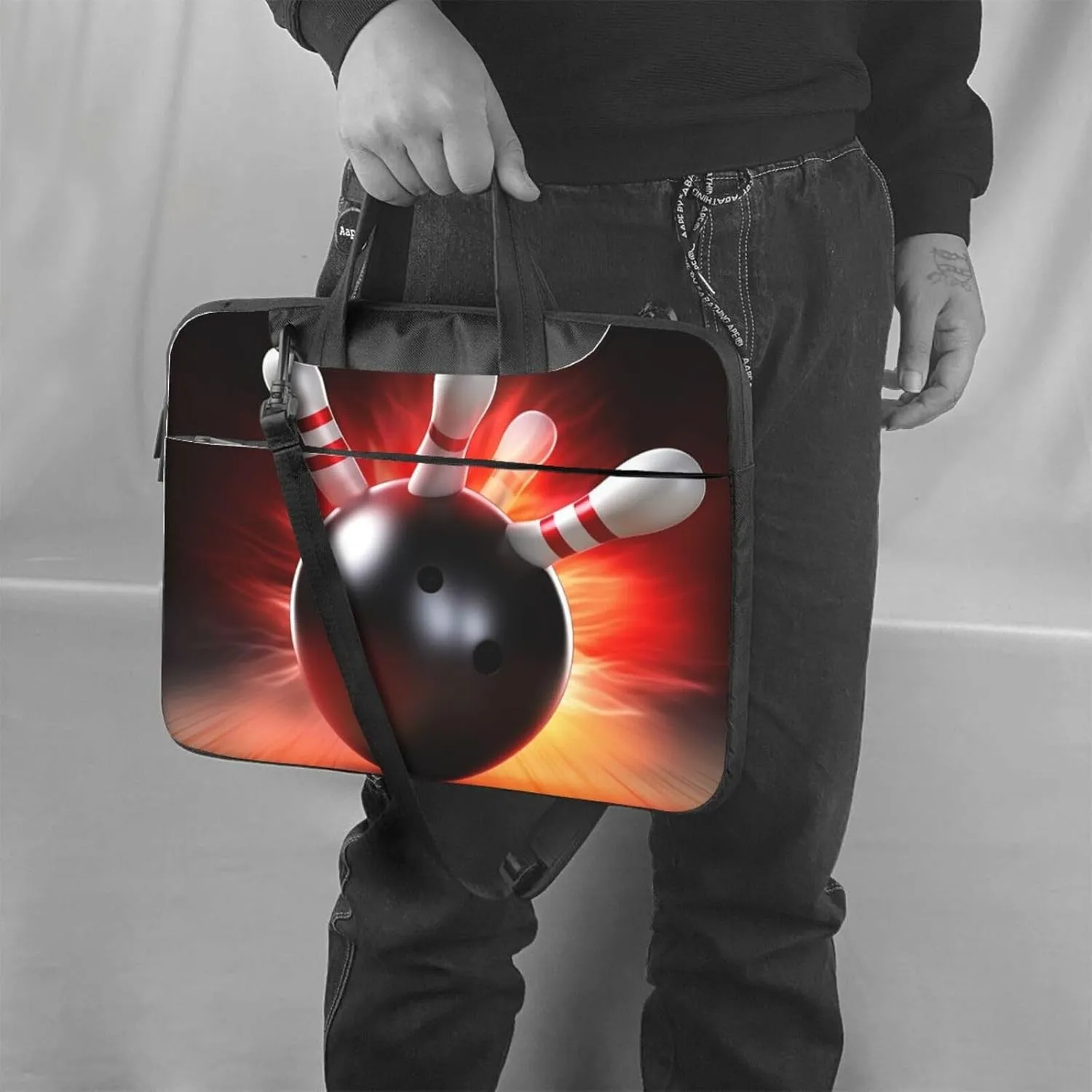 Laptop Shoulder Bag Laptop Bag Computer Bag Bowling Ball Messenger Bag for Unisex