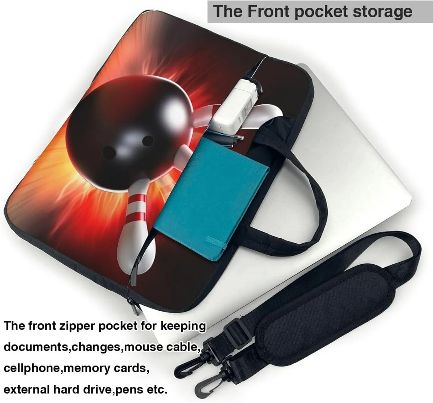 Laptop Shoulder Bag Laptop Bag Computer Bag Bowling Ball Messenger Bag for Unisex