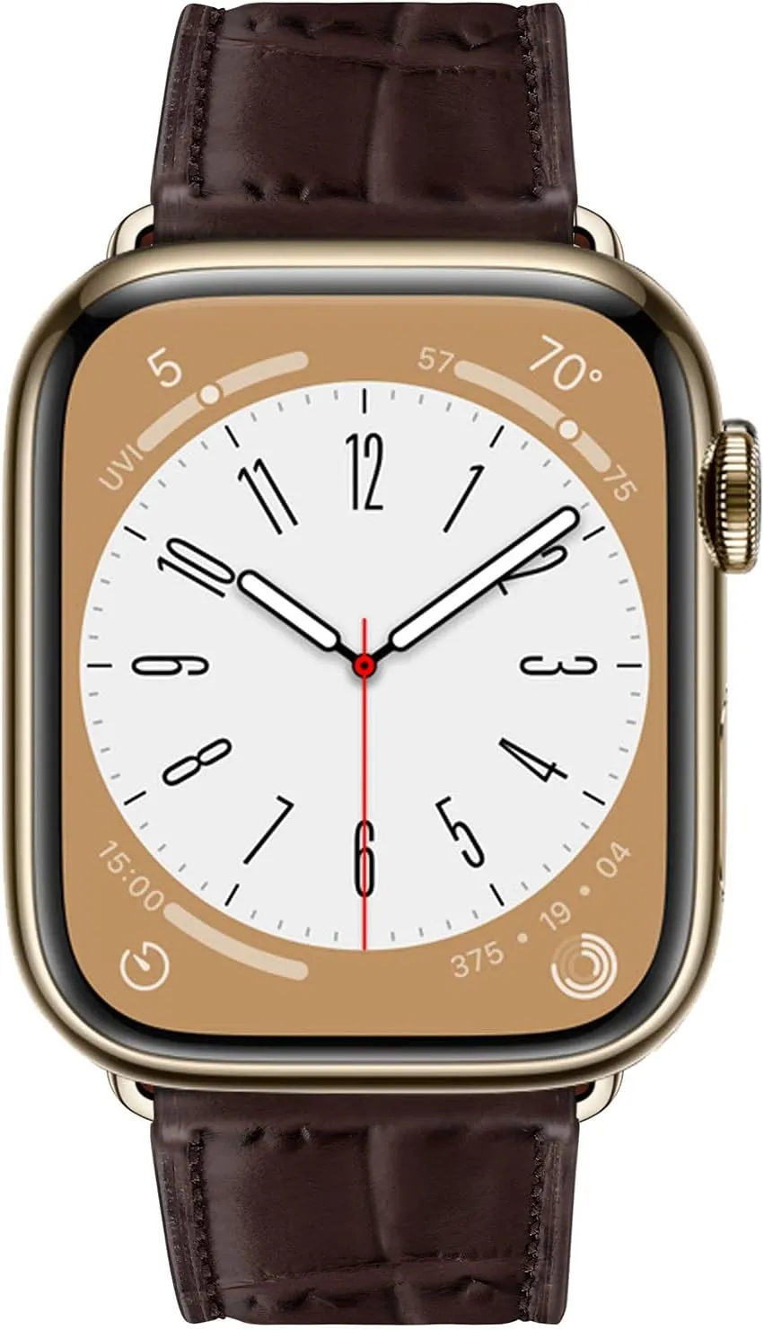 Leather Band Compatible with Apple Watch Band 49mm 44mm 45mm 42mm, Classic Handmade Premium Italian Leather Strap for Women Men, iWatch strap for Apple Watch Series Ultra, 8 Series 7 6 SE 5 4 3