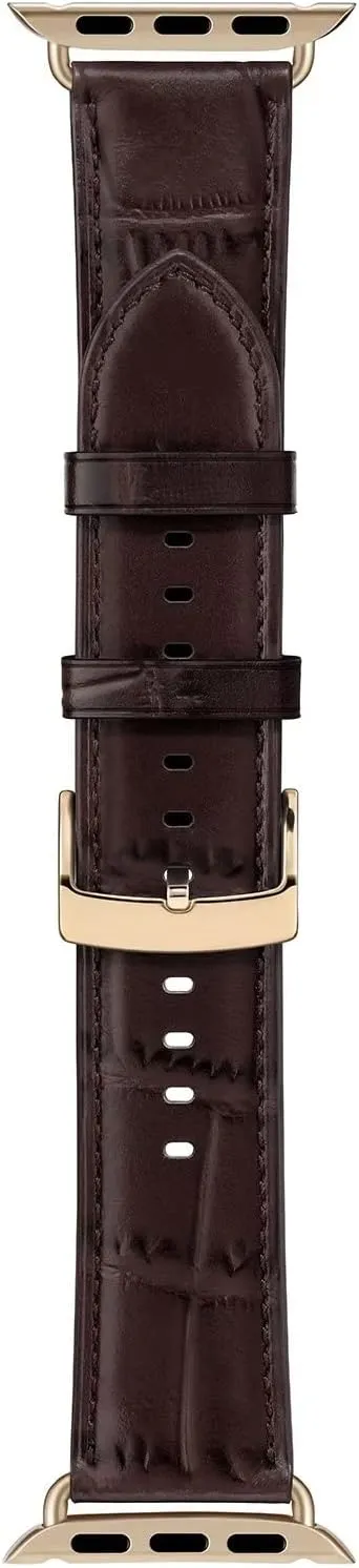 Leather Band Compatible with Apple Watch Band 49mm 44mm 45mm 42mm, Classic Handmade Premium Italian Leather Strap for Women Men, iWatch strap for Apple Watch Series Ultra, 8 Series 7 6 SE 5 4 3