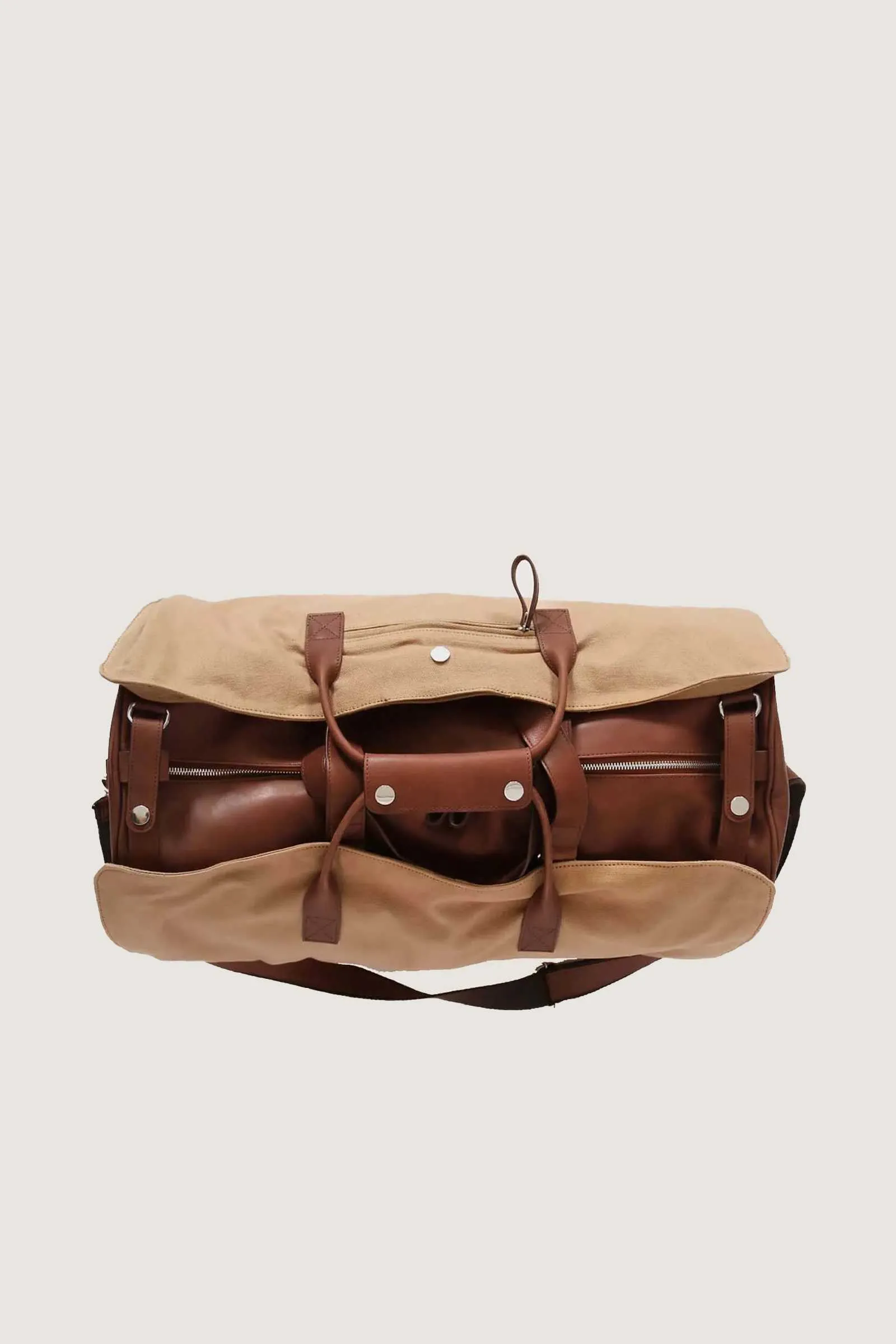 Leather Duffle Bag with suit Bag