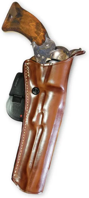 Leather Paddle OWB Revolver Holster Open Top Fits Pietta 1851, 36/44 Cal Colt Navy Black Powder Revolver 7.5'' BBL, R/H Draw, Brown Color #1587#