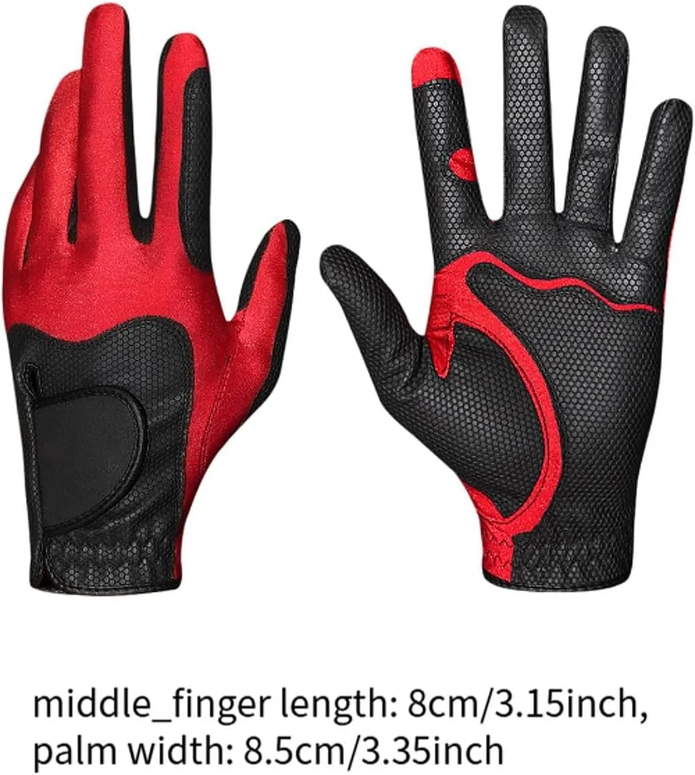 Left Handed Golf Glove, Breathable Tear Resistant Mitts Lightweight for Adults, for Men, Women, Golfer Glove for Golf Swing