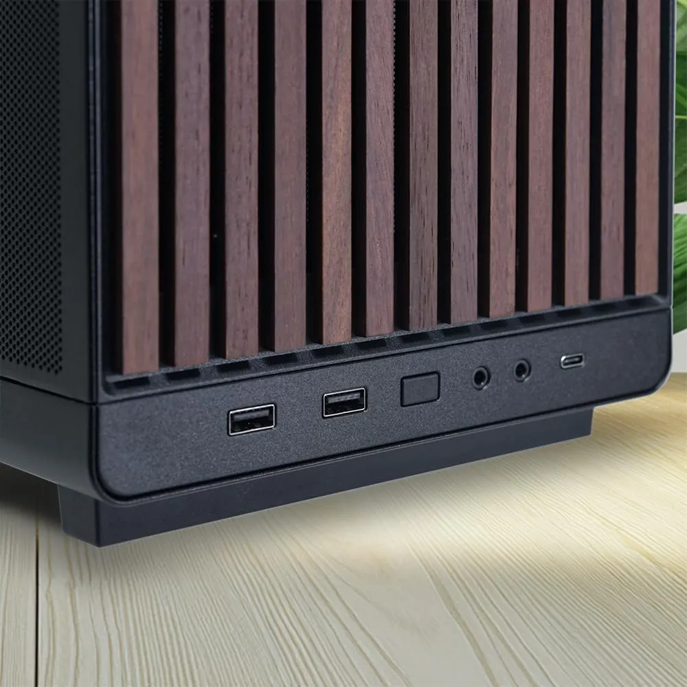Lian Li A3-mATX-WD-26.3L Micro Form Factor Chassis-No Fans Included-Supports 360mm AIO-Modularity Design-for M-ATX, ITX Motherboard-DAN Cases Collaboration-Wood Front Panel-Black (A3X-WD)