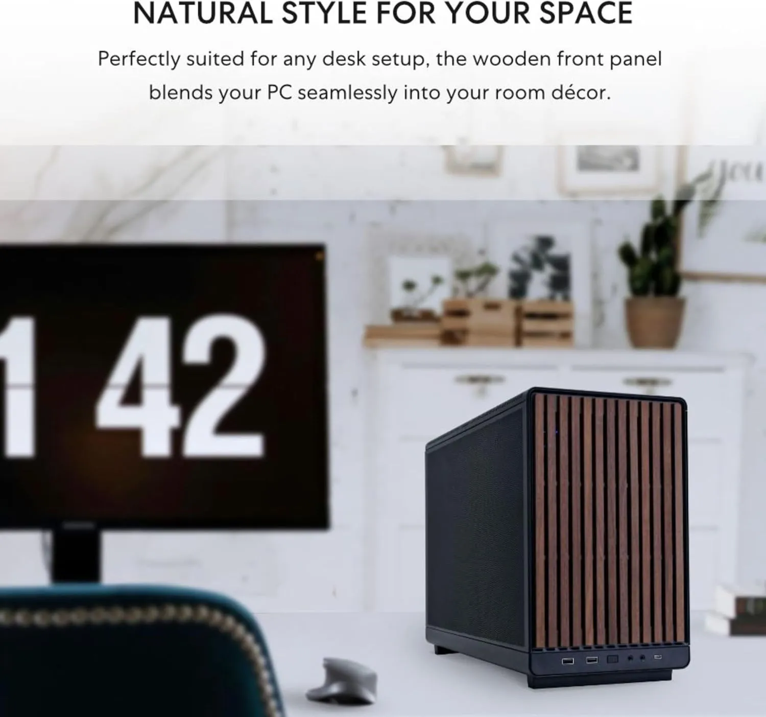 Lian Li A3-mATX-WD-26.3L Micro Form Factor Chassis-No Fans Included-Supports 360mm AIO-Modularity Design-for M-ATX, ITX Motherboard-DAN Cases Collaboration-Wood Front Panel-Black (A3X-WD)