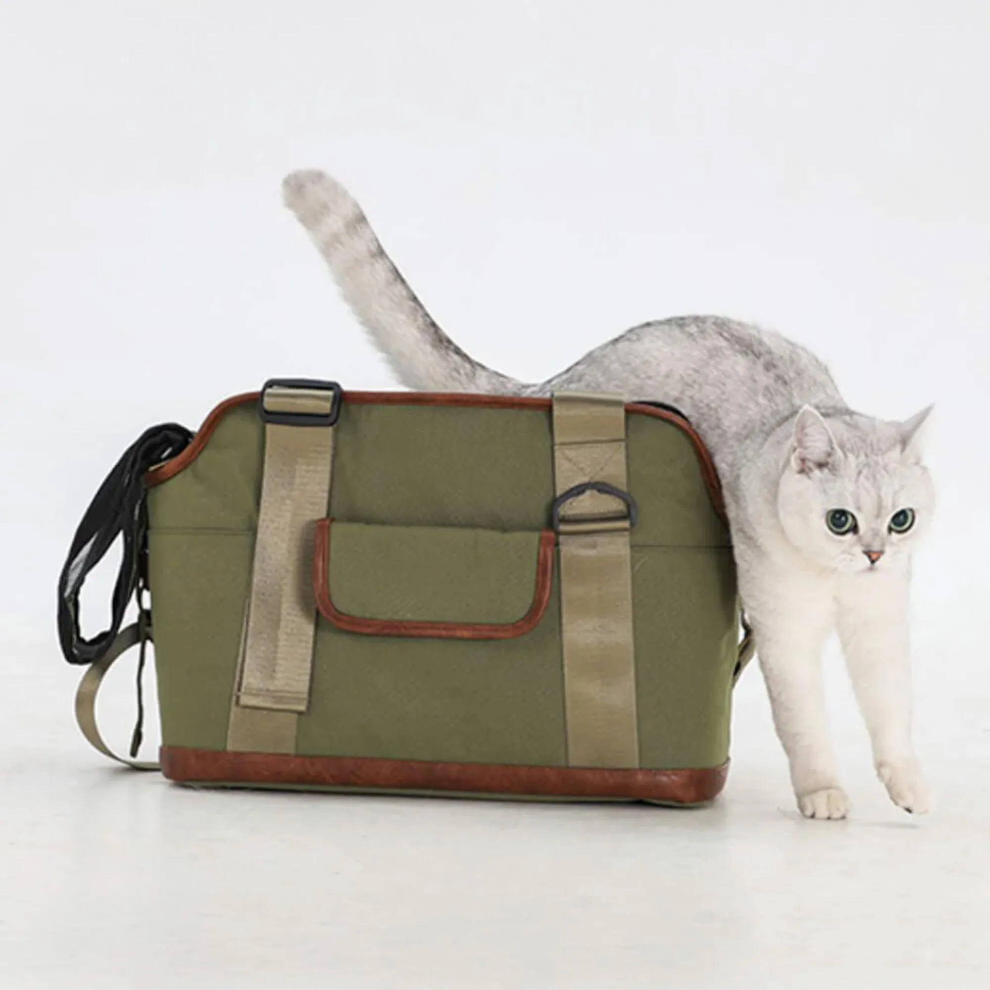 Lightweight Contrast Color Waterproof Multi-Function Dog & Cat Travel Tote Bag - Final Sale