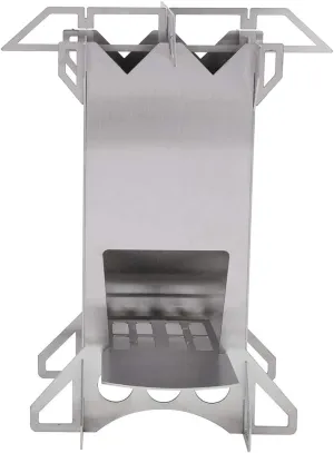 Lightweight Fire Pit Camping Grills, Stainless Steel Portable Foldable Campfire Charcoal BBQ Grill/#3