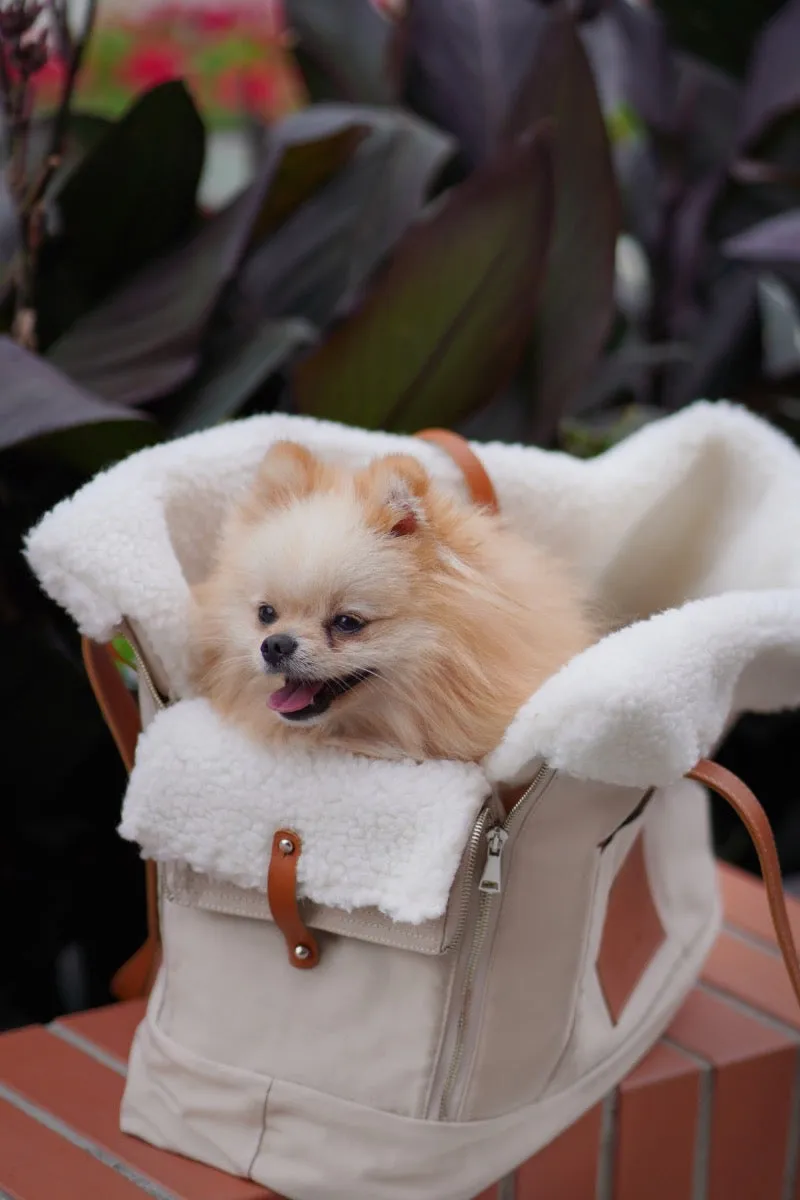 Liiva Beige Dog Carrier & Handbag by Labbvenn
