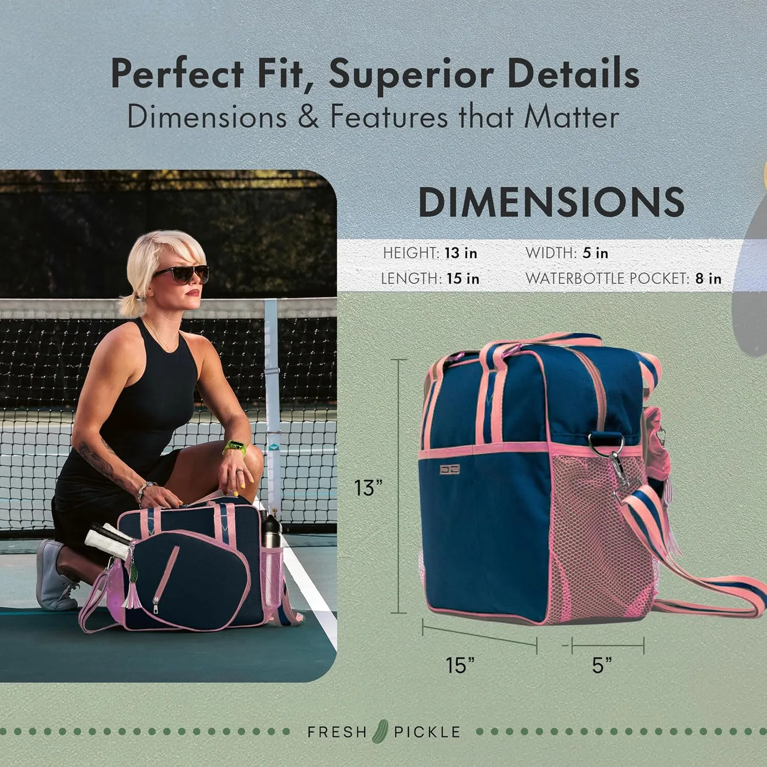 Lola Pickleball Tote - Designer Series Pickleball Bag for Women | Premium Pickleball Accessories for Women, Fashion-Forward Pickleball Bags, Chic and Durable Pickle Ball Bags
