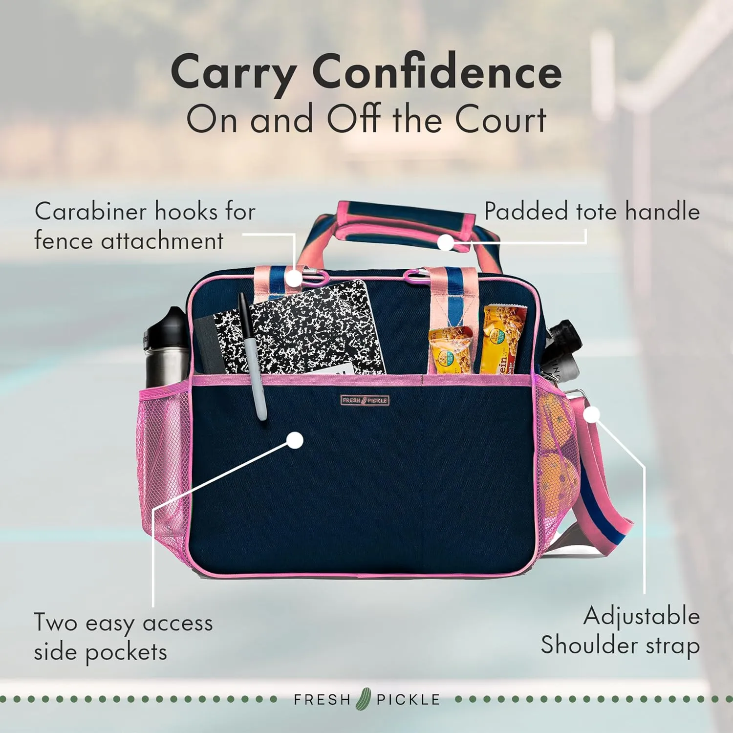 Lola Pickleball Tote - Designer Series Pickleball Bag for Women | Premium Pickleball Accessories for Women, Fashion-Forward Pickleball Bags, Chic and Durable Pickle Ball Bags