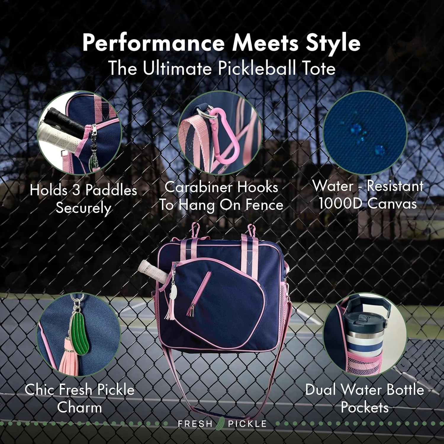 Lola Pickleball Tote - Designer Series Pickleball Bag for Women | Premium Pickleball Accessories for Women, Fashion-Forward Pickleball Bags, Chic and Durable Pickle Ball Bags