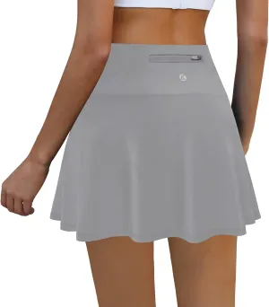 LouKeith Womens Tennis Skirt High Waisted Athletic Skorts Running Casual Pickle Ball Golf Skirts with Pockets