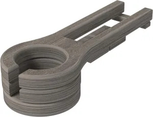 LuxCraft Adirondack Chair Cup Holder Attachment for Outdoor Lounge Furniture, Slide Out Cup Holder for Swings, Gliders, Bench, Deck or Camping Chair - Amish Made USA (Coastal Gray)