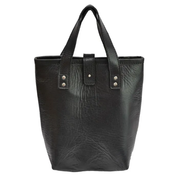 Luxe Leather Handbag Double Wine Holder