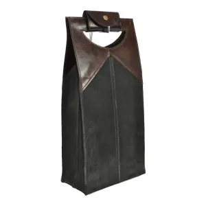 Luxe Leather SUEDE Double Wine Carrier (6 Colors To Choose)
