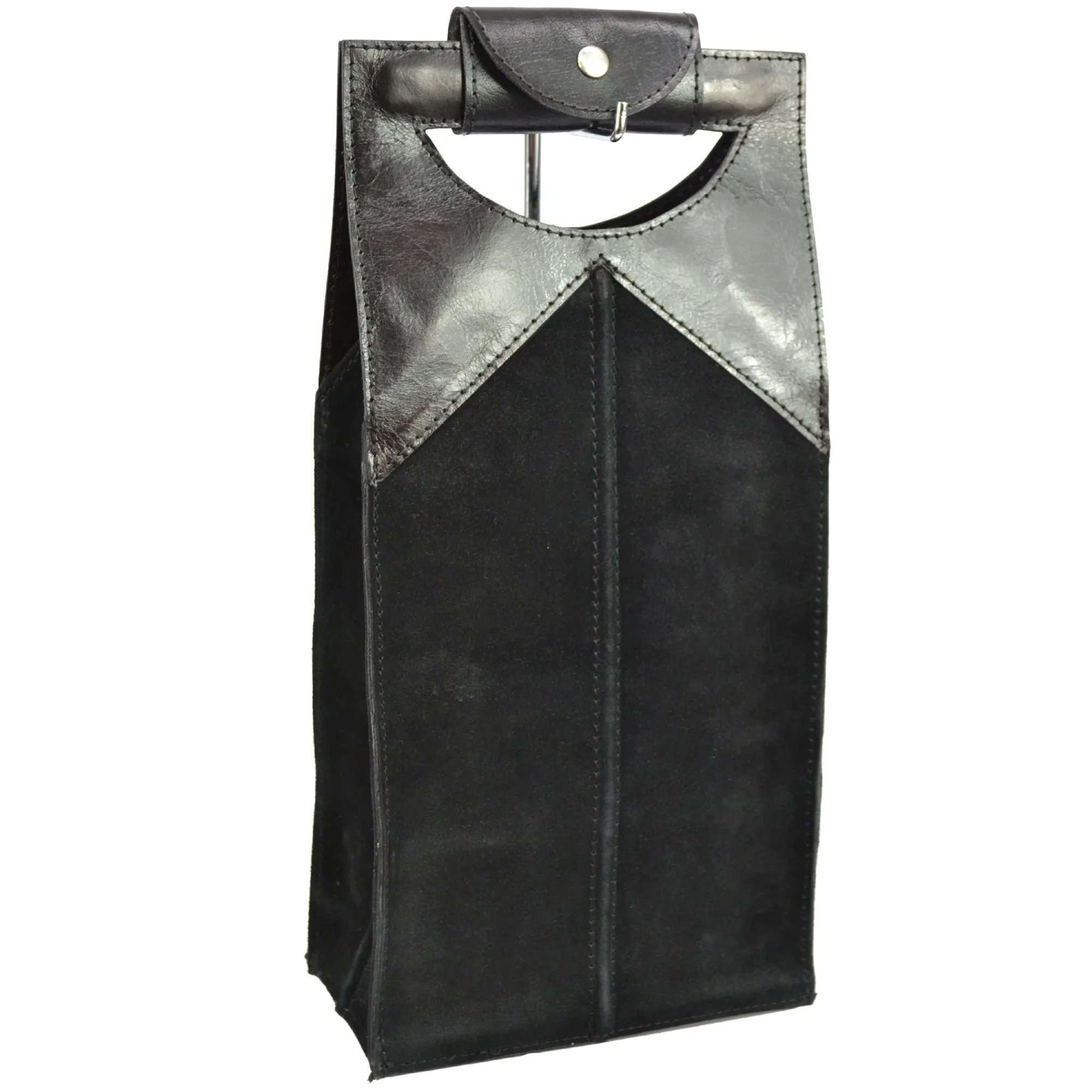 Luxe Leather SUEDE Double Wine Carrier (6 Colors To Choose)