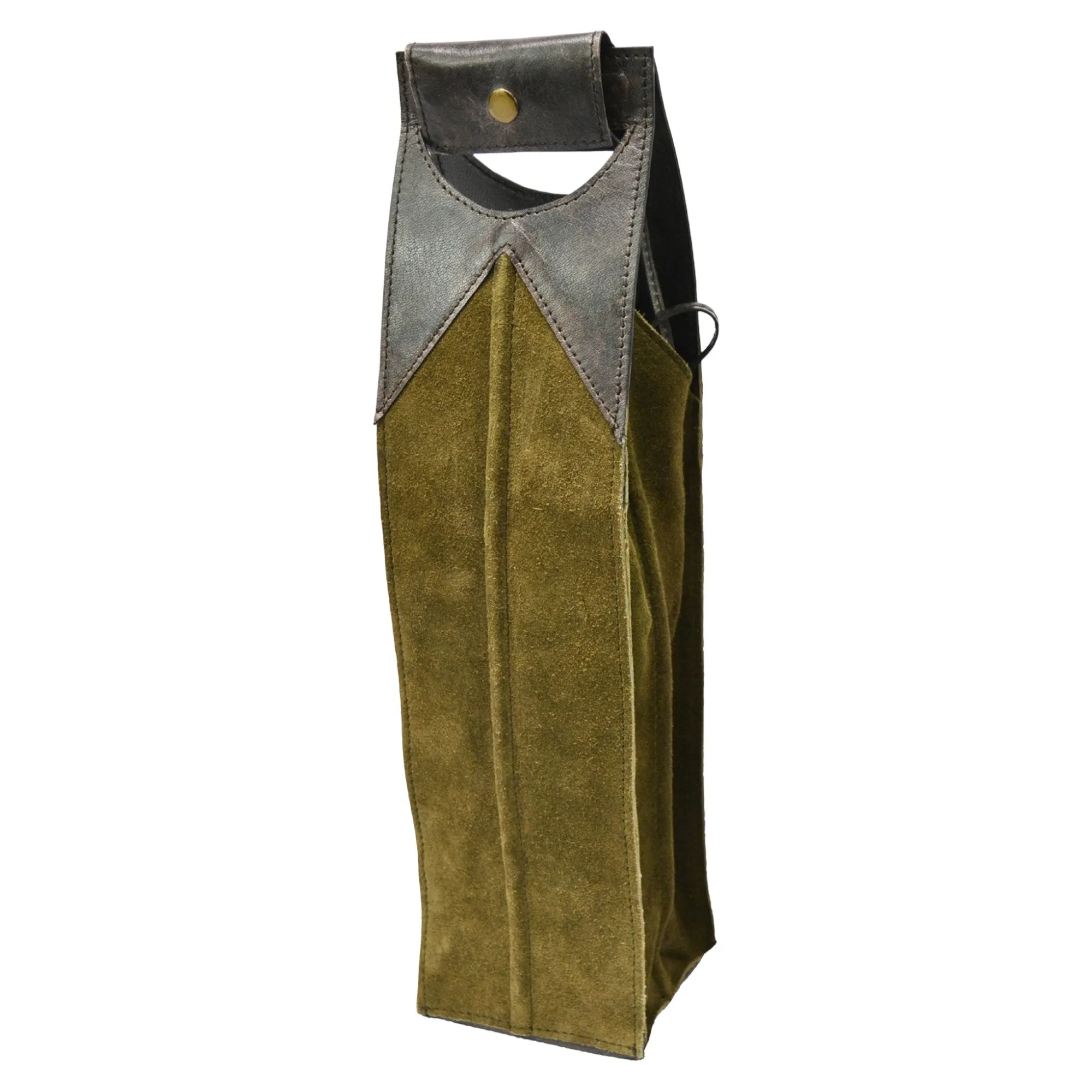 Luxe Leather SUEDE Single Wine Carrier (3 Colors To Choose)