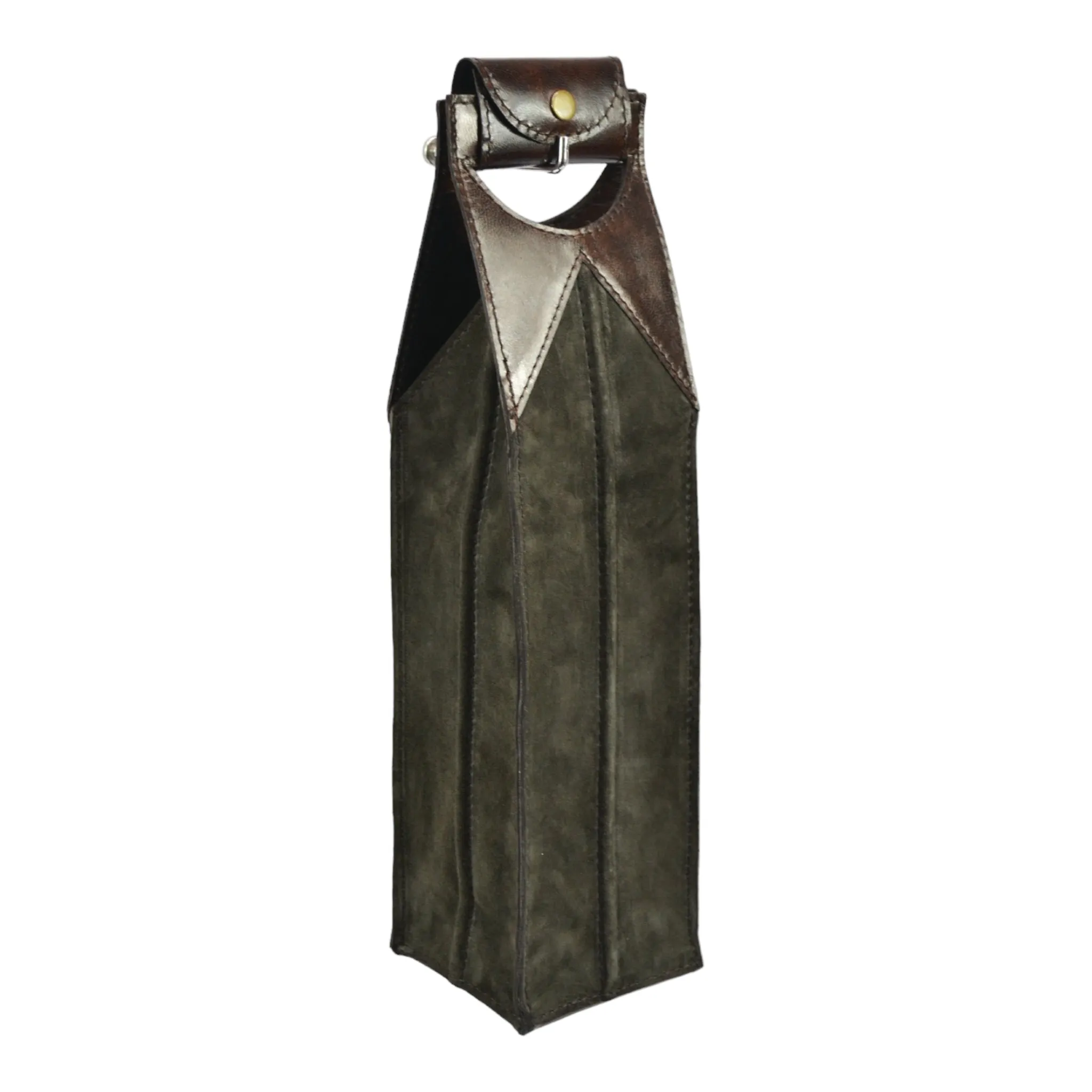 Luxe Leather SUEDE Single Wine Carrier (3 Colors To Choose)