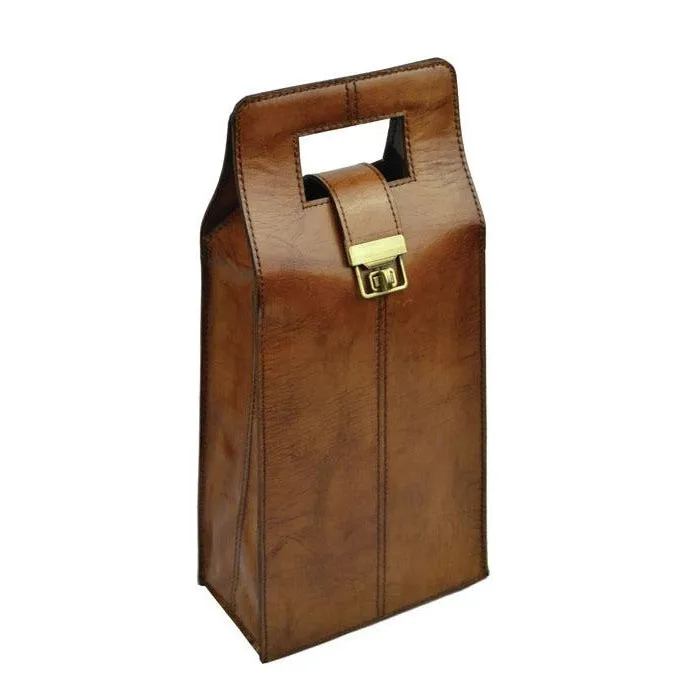 Luxury Leather Duo Wine Holder (2 Colors To Choose)
