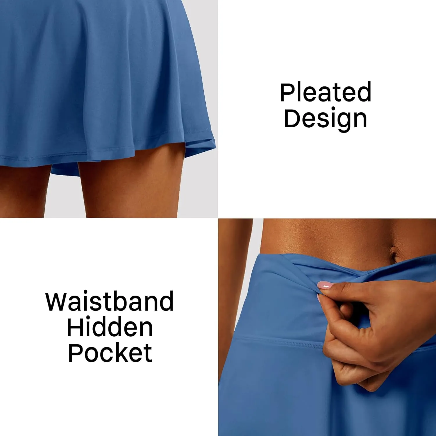 LXNMGO Women's High Waist Pleated Tennis Skirt with 4 Pockets Lightweight Athletic Golf Skorts Skirts for Running Workout
