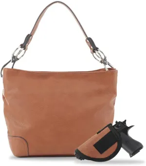Lydia Concealed Carry Lock and Key Hobo Handbag