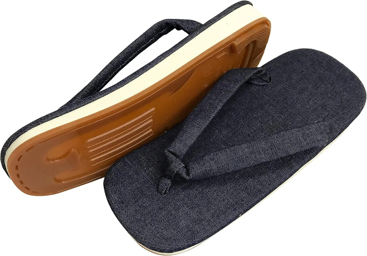 Made in Japan Setta Sandals. Amezoko Rubber Sole. XL All Denim