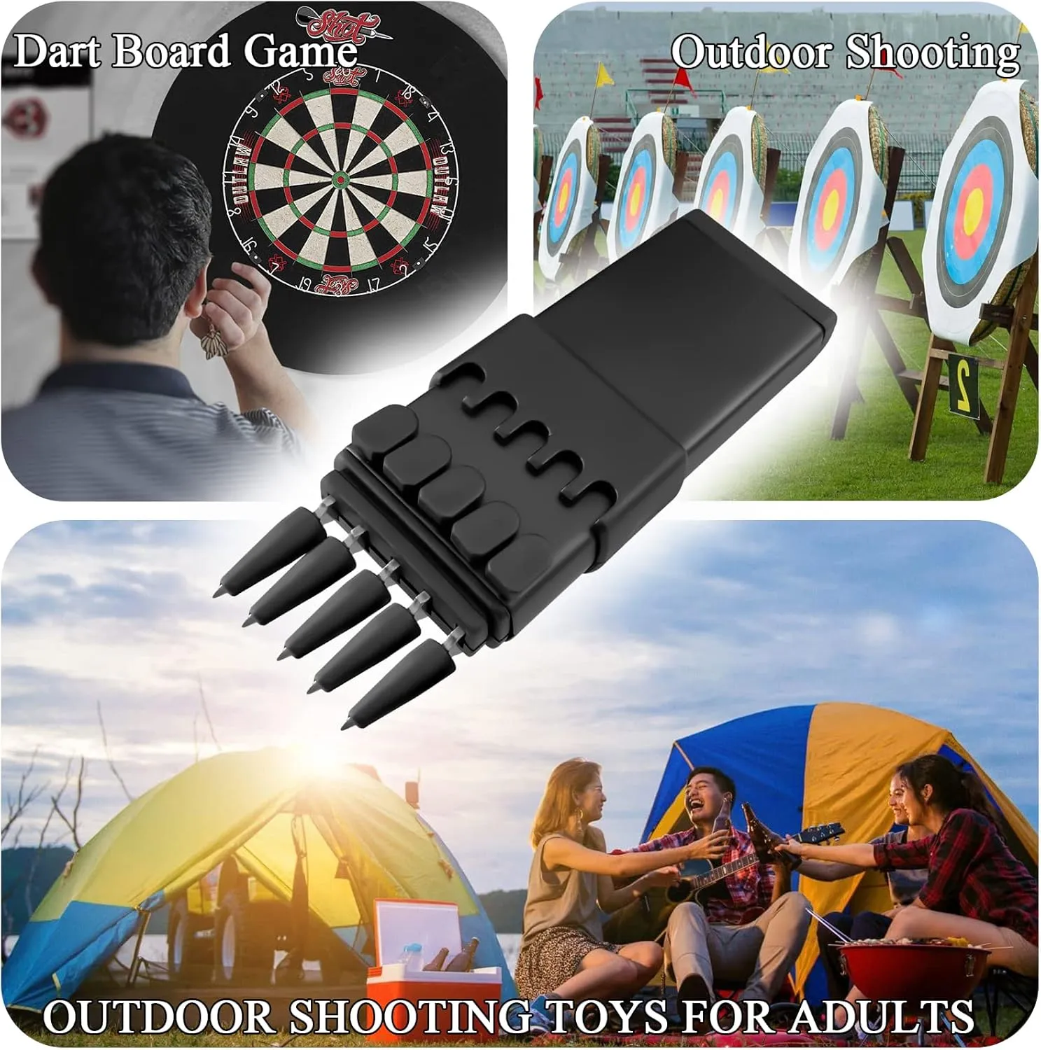MADSABRE Ballistic Dart Launcher, Metal Darts Accurate Shooting for Hunting Camping Shooting Self-Defense and Survival