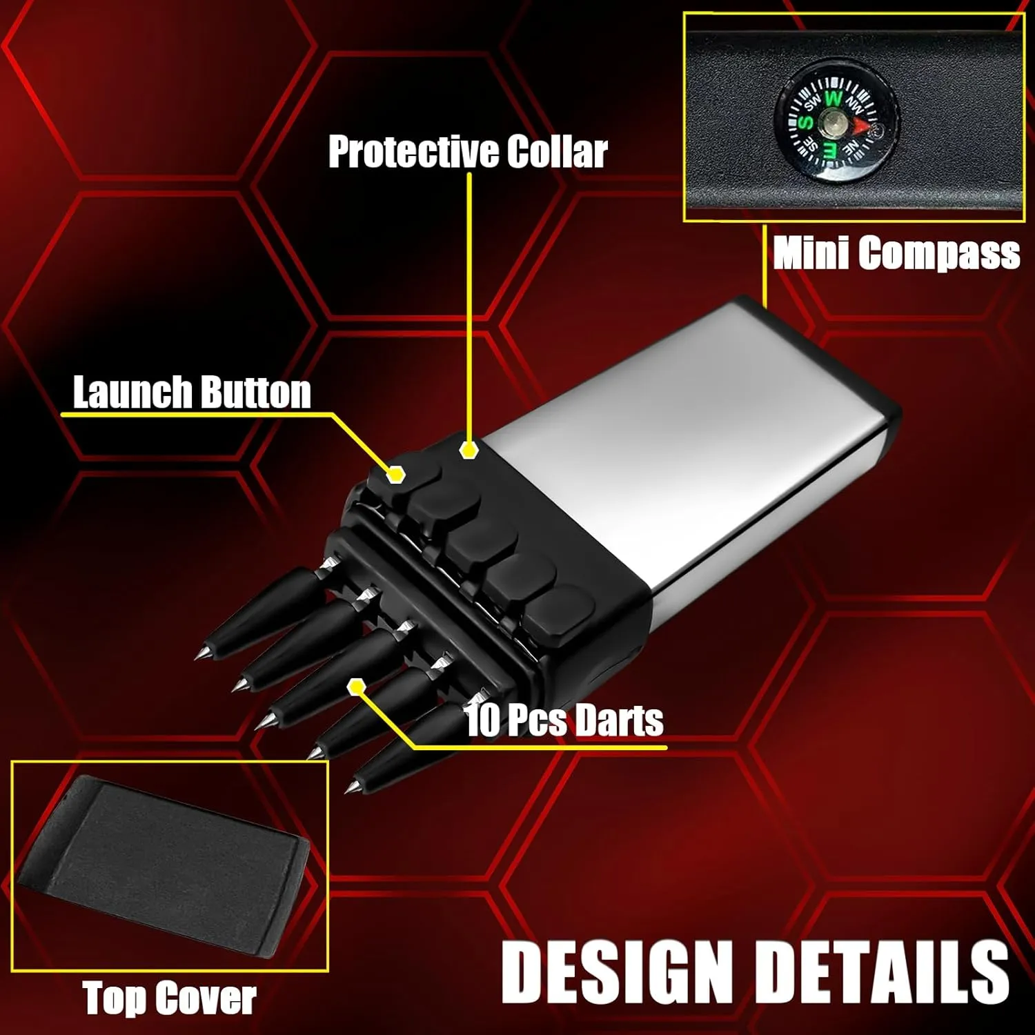 MADSABRE Ballistic Dart Launcher, Metal Darts Accurate Shooting for Hunting Camping Shooting Self-Defense and Survival